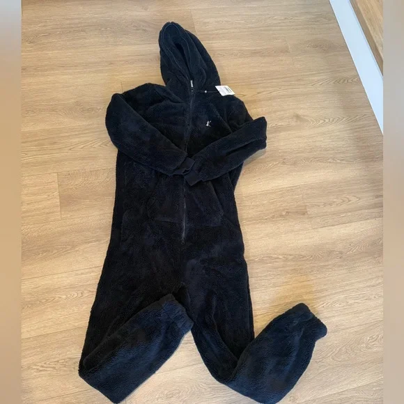 ONEPIECE Black Hooded Onesie - new puppy jumpsuit - small. BRAND NEW WITH TAGS - Picture 3 of 10